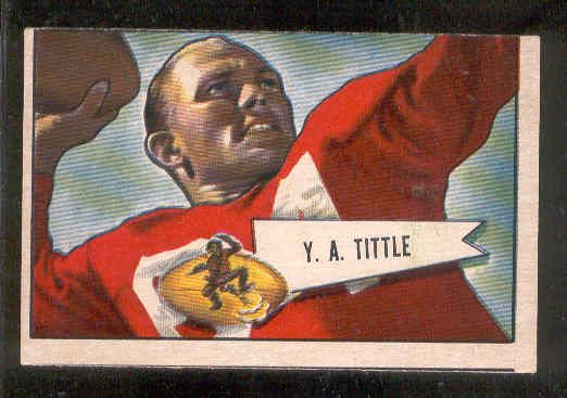 1952 Bowman Football Small- #17 Y.A. Tittle, 49ers