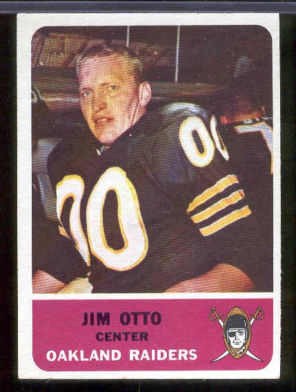 1962 Fleer Football- #72 Jim Otto, Oakland Raiders