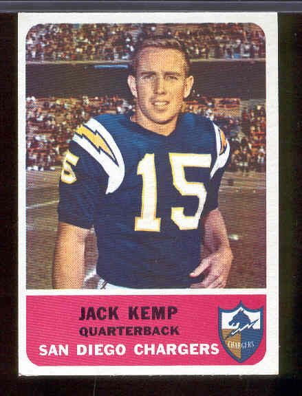 1962 Fleer Football- #79 Jack Kemp, San Diego Chargers