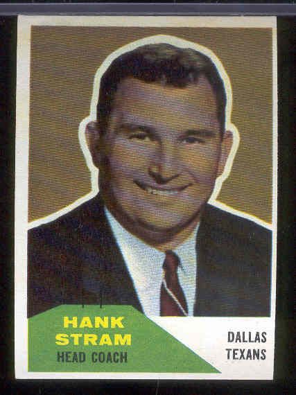 1960 Fleer Football- #116 Hank Stram, Dallas Texans Coach- Rookie! 