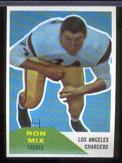 1960 Fleer Football- #118 Ron Mix, Chargers- Rookie! 