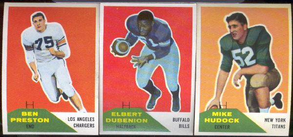 1960 Fleer Football- 10 Diff.