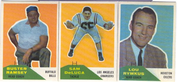 1960 Fleer Football- 11 Diff.