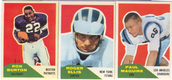 1960 Fleer Football- 10 Diff.