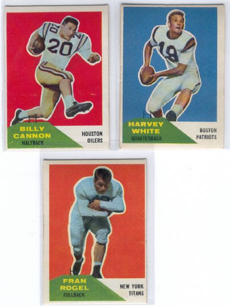 1960 Fleer Football- 15 Diff.