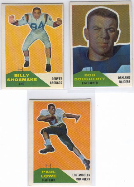 1960 Fleer Football- 13 Diff.