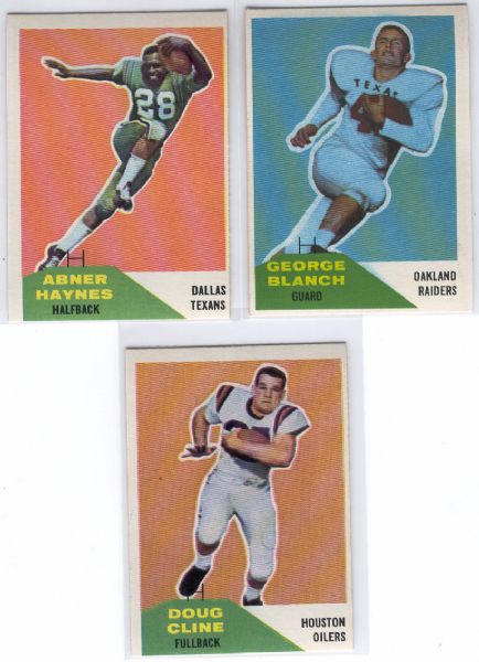 1960 Fleer Football- 7 Diff.