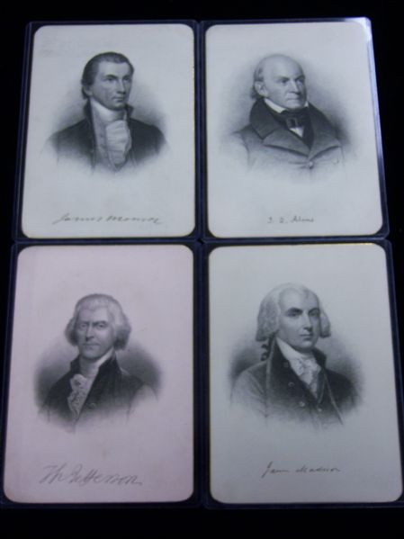 1882 Trautman “Presidents of the United States of America” Fine Steel Plate Engraving Cards- 19 Diff.