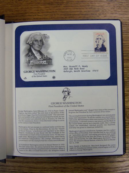 1986 Postal Commemorative Society “Presidents U.S. First Day Covers” Complete Set of 40 In Collectors Album