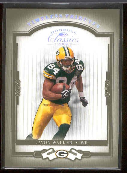 2004 Donruss Classics Fb- Timeless Tributes Green- #33 Javon Walker, Packers