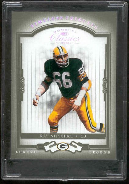 2004 Donruss Classics Fb- Timeless Tributes Green - #139 Ray Nitschke, Packers