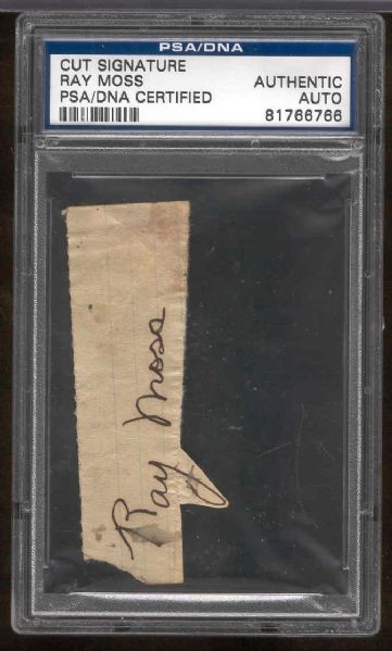 Ray Moss Cut Autograph PSA DNA Certified