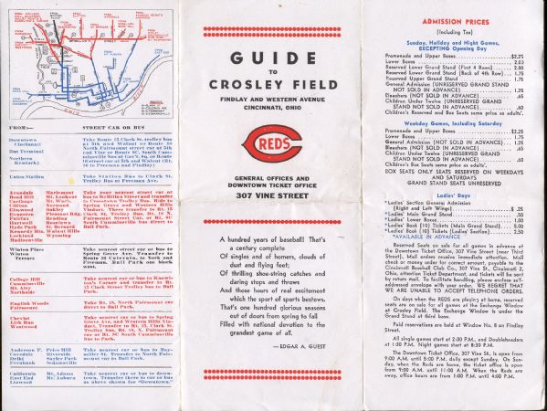 Three Diff. Crosley Field(Reds) Items