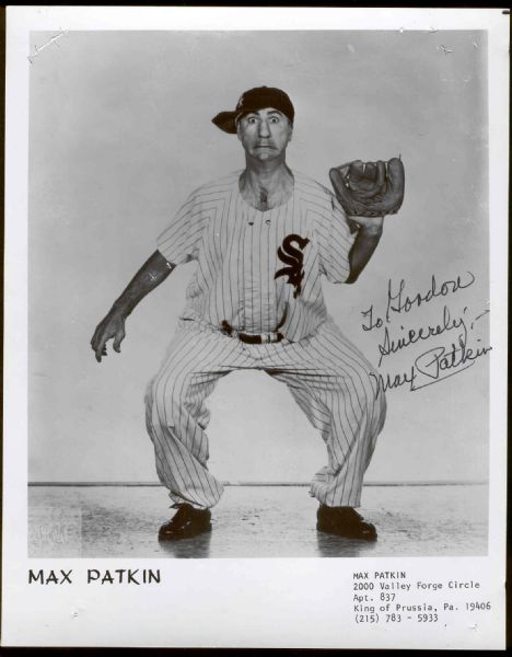 Max Patkin Autographed Promotional 8x10” B & W Photo