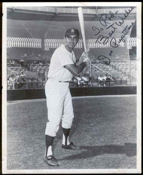 Joe Pepitone Autographed Yankees Original B & W 8x10” Photo