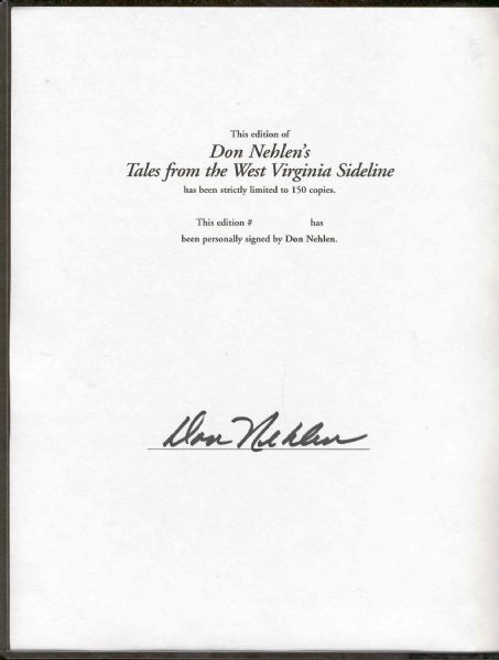 Don Nehlen Autographed 8-1/2” x 11” Bind-In “Limited Edition” Book Pages- 4 Pages