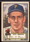 1952 Topps Bb- Hi # - #375 John Merson, Pirates