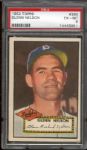 1952 Topps Bb- Hi#- #390 Glenn Nelson, Dodgers- PSA Ex-Mt 6