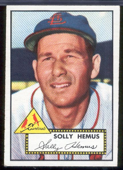 1952 Topps Bb- #196 Solly Hemus, Cardinals