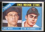 1966 Topps Bb- Blank Back- Twins Rookies- Andy Kosco/Ted Uhlaender