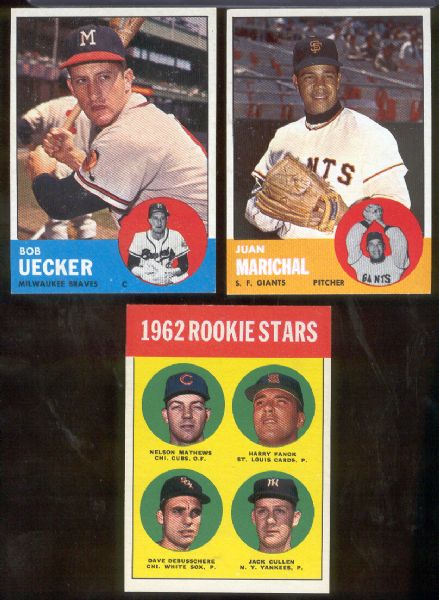 1963 Topps Bb- 3 Cards