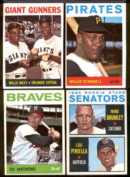 1964 Topps Bb- 4 Cards