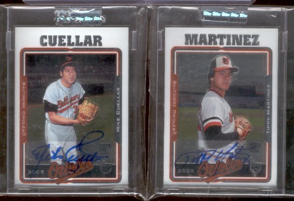 2005 Topps Retired Bb- “Autographs Uncirculated”- 2 Diff. Orioles