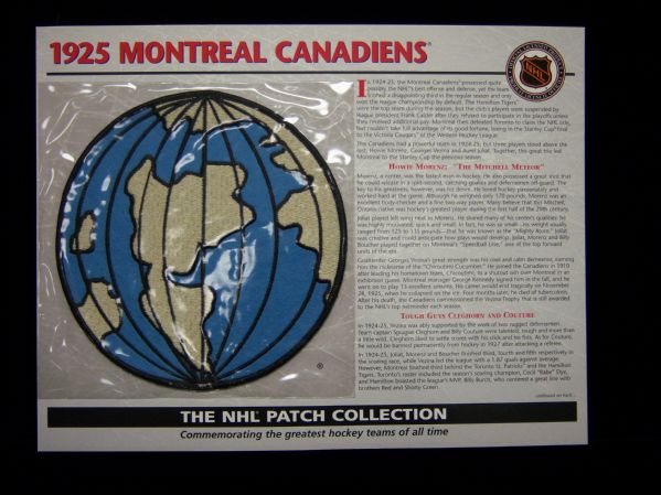 Willabee & Ward Hockey Patch- 1925 Montreal Canadiens