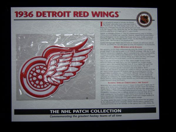 Willabee & Ward Hockey Patch- 1936 Detroit Red Wings