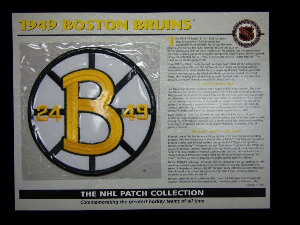 Willabee & Ward Hockey Patch- 1949 Boston Bruins