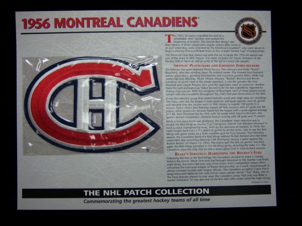 Willabee & Ward Hockey Patch- 1956 Montreal Canadiens