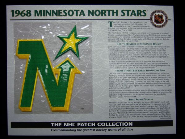 Willabee & Ward Hockey Patch- 1968 Minnesota North Stars