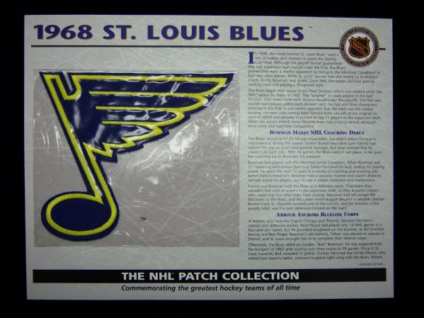 Willabee & Ward Hockey Patch- 1968 St. Louis Blues