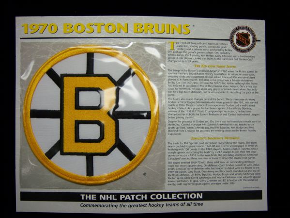 Willabee & Ward Hockey Patch- 1970 Boston Bruins