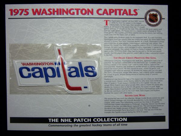 Willabee & Ward Hockey Patch- 1975 Washington Capitals