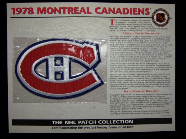 Willabee & Ward Hockey Patch- 1978 Montreal Canadiens