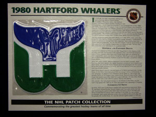 Willabee & Ward Hockey Patch- 1980 Hartford Whalers