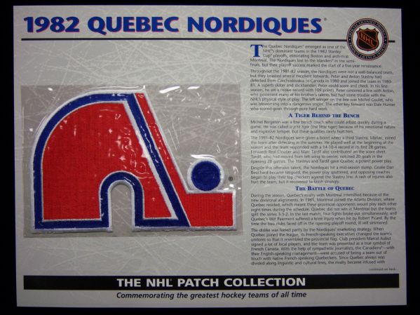 Willabee & Ward Hockey Patch- 1982 Quebec Nordiques