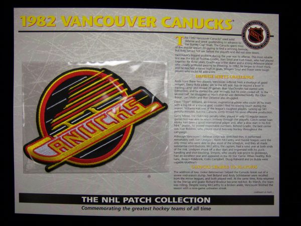 Willabee & Ward Hockey Patch- 1982 Vancouver Canucks