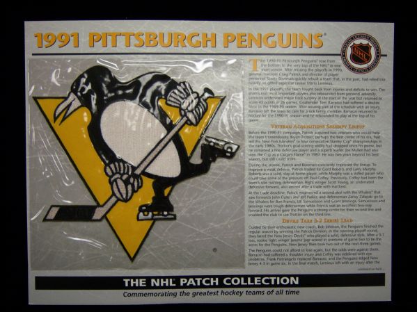 Willabee & Ward Hockey Patch- 1991 Pittsburgh Penguins