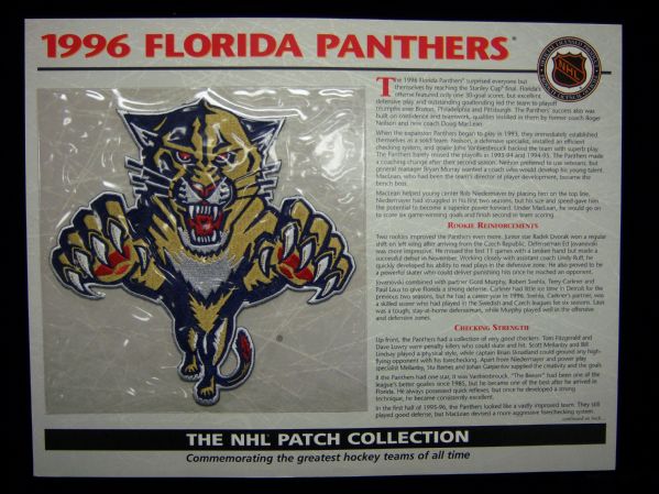 Willabee & Ward Hockey Patch- 1996 Florida Panthers