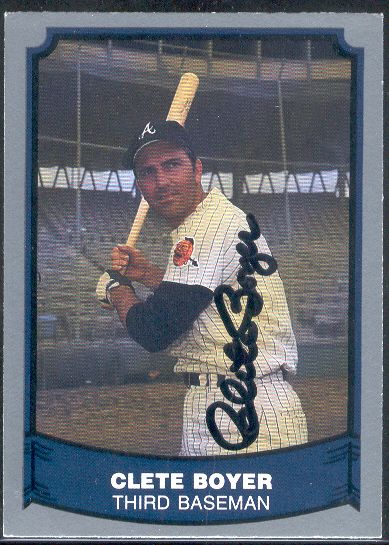 1989 Pacific Baseball Legends- #13 Clete Boyer- Autographed