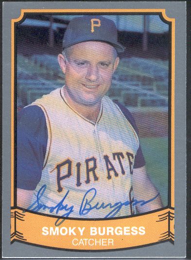 1989 Pacific Baseball Legends- #201 Smoky Burgess- Autographed