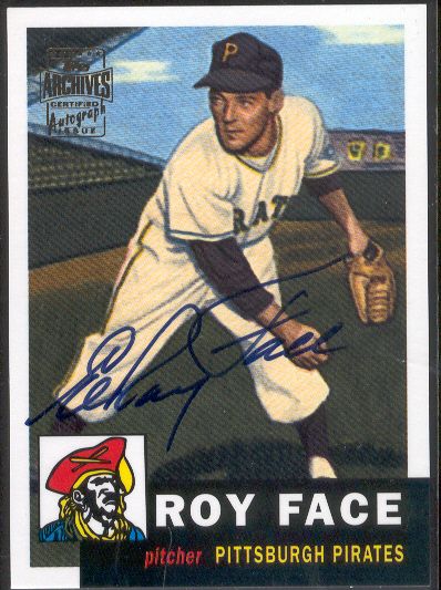 2001 Topps Archives Bsbl. “Reprint Autographs” #36 Roy Face, Pirates