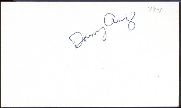 Autographed 3 x 5 Index Card- Danny Ainge