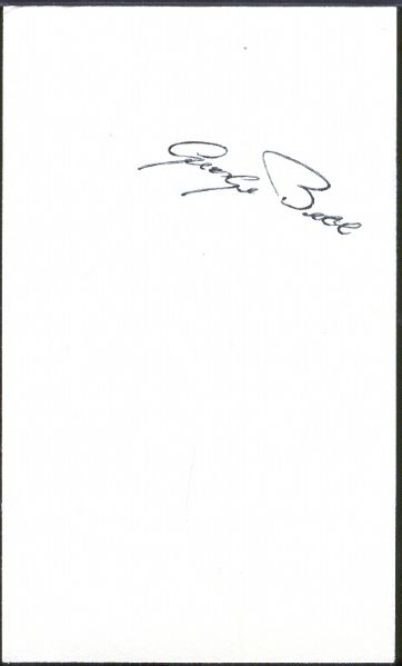 Autographed 3 x 5 Index Card- George Bell