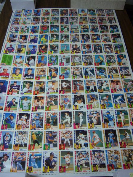 1984 Nestle Baseball Uncut Sheet of 132