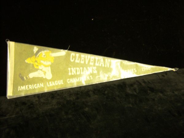 1948 Cleveland Indians “American League Champions- World Series 1948” Felt Pennant