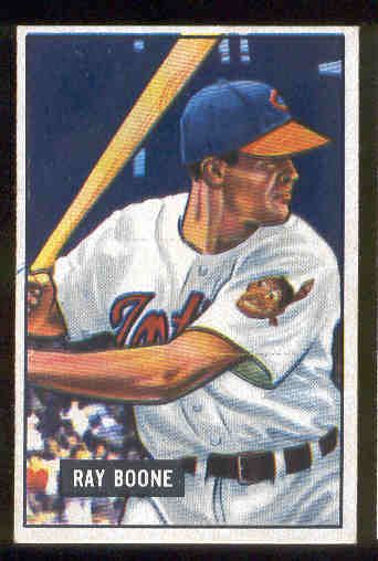1951 Bowman Bsbl. #54 Ray Boone RC, Indians