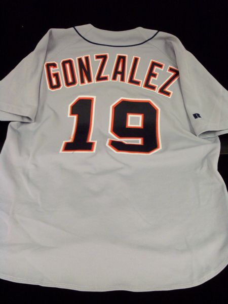 1999 Detroit Tigers Juan Gonzalez Game-Worn Road #19 Spring Training Russell Jersey